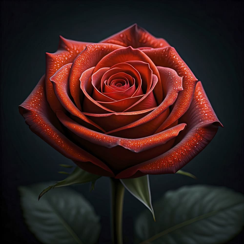 Fresh Red Rose Bloom by engin akyurt — canvas wall art