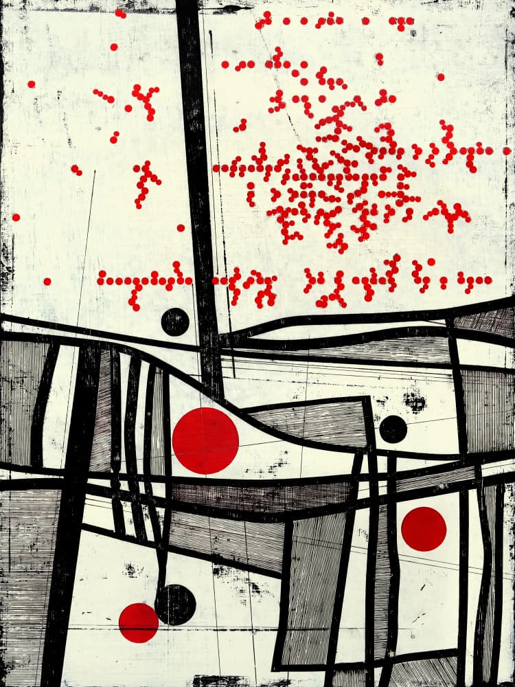Abstract Red Composition by Petr Strnad — canvas wall art
