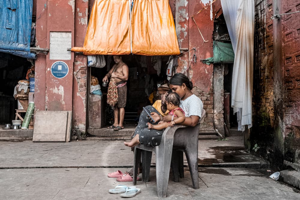 Urban Family Life by Subhajit Das — canvas wall art