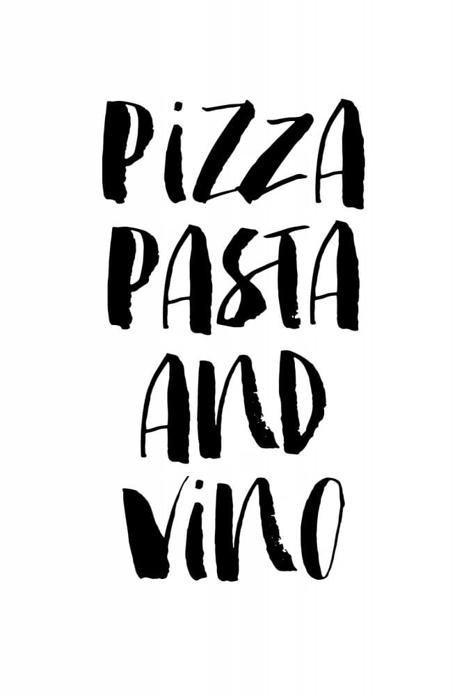 Pizza Pasta And Vino by Brett Wilson — canvas wall art