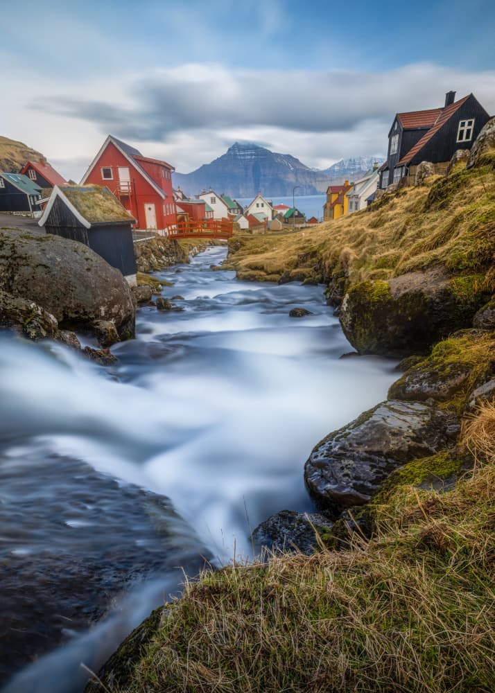 Picturesque Faroe Stream by Li Ying — canvas wall art