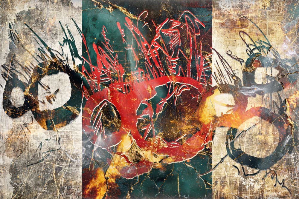 Abstract Grunge Energy by Rafal Kulik — canvas wall art