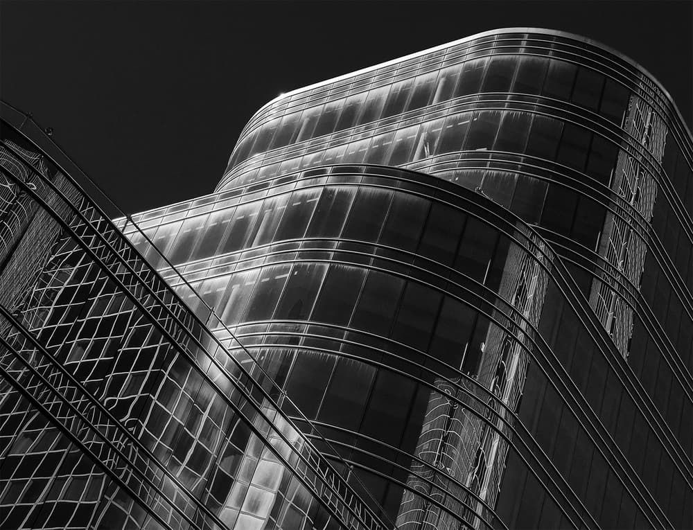 Sleek Glass Architecture by Jef Van den Houte — canvas wall art