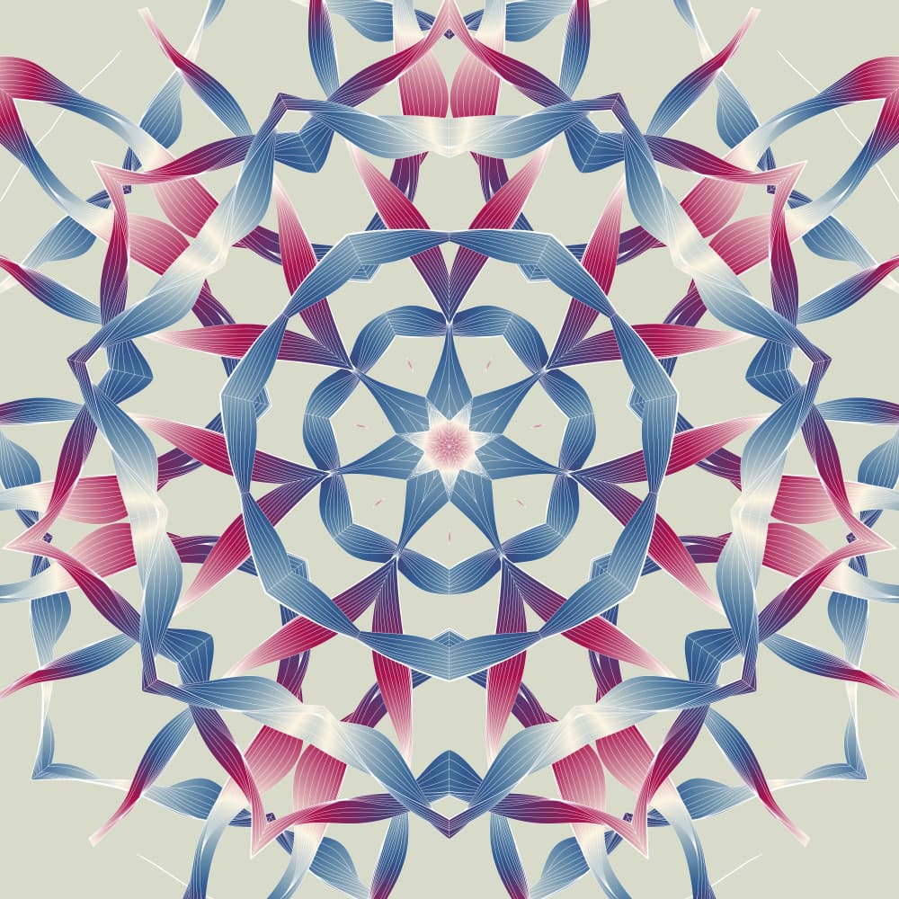 Geometric Ribbon Mandala by Angelo Cerantola — canvas wall art