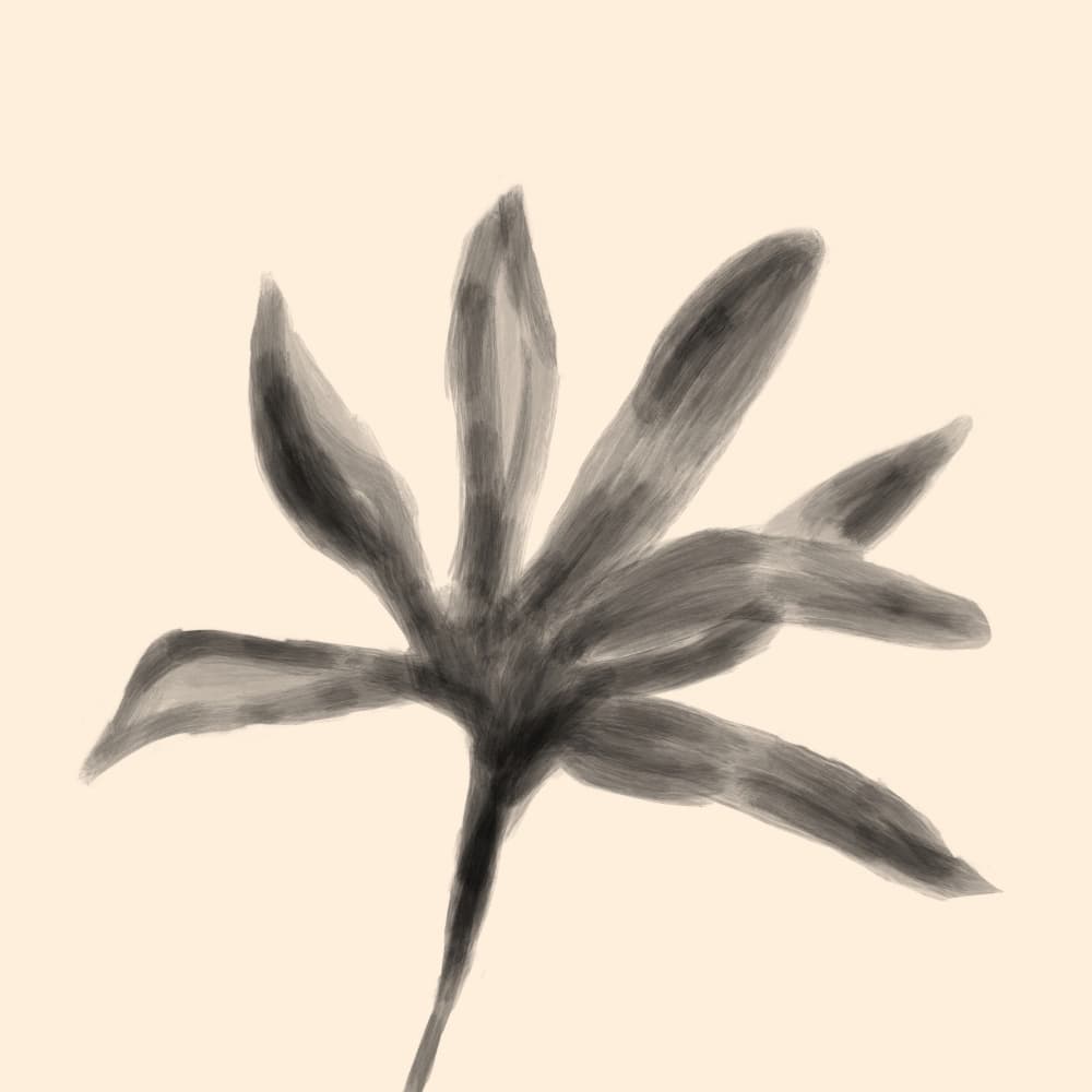 Muted Botanical Silhouette by Aliya Putrus — canvas wall art