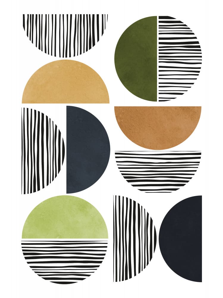 Mid Century Shapes by Vitor Costa — canvas wall art