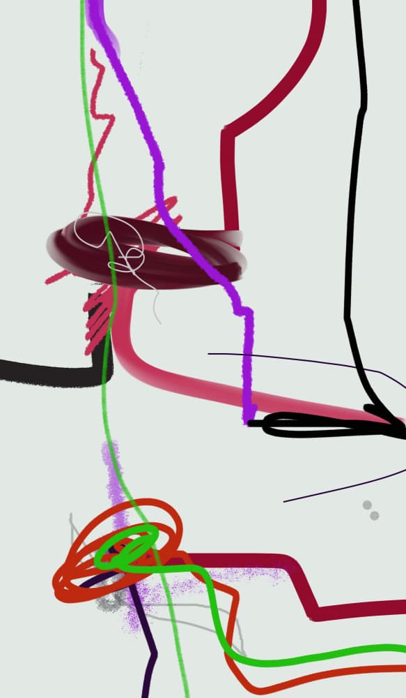 Dynamic Abstract Lines by Pelin Atilla — canvas wall art