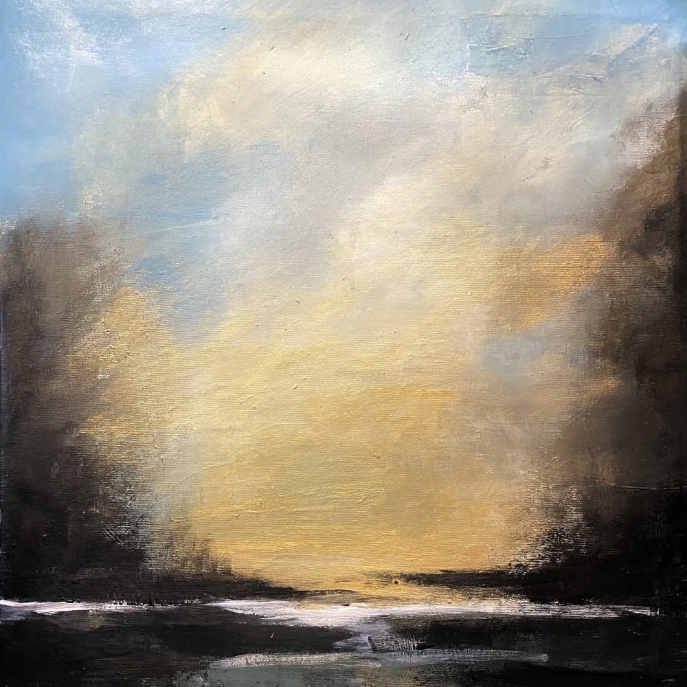 Golden Horizon Glow by Anna-Karin Bergius — canvas wall art