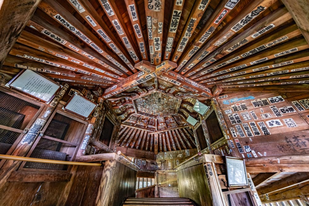 Old Japanese Temple Interior by Kobayashi Tetsurou — canvas wall art