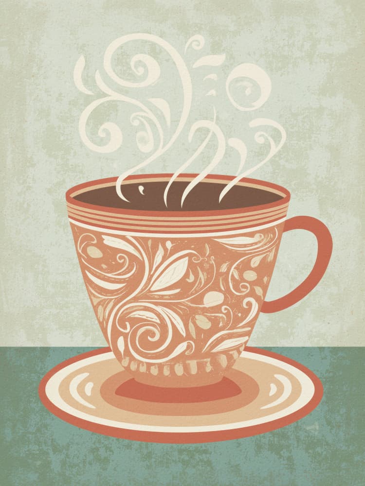 Cozy Steaming Coffee Cup by Andreas Magnusson — canvas wall art