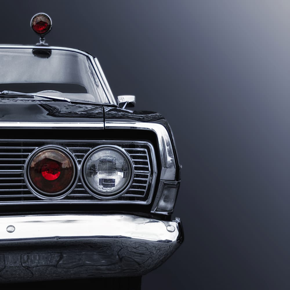 Red Light Classic Car by Roland Weber — canvas wall art
