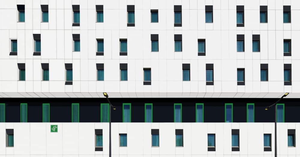 Modern Geometric Facade by Jorge Pimenta — canvas wall art