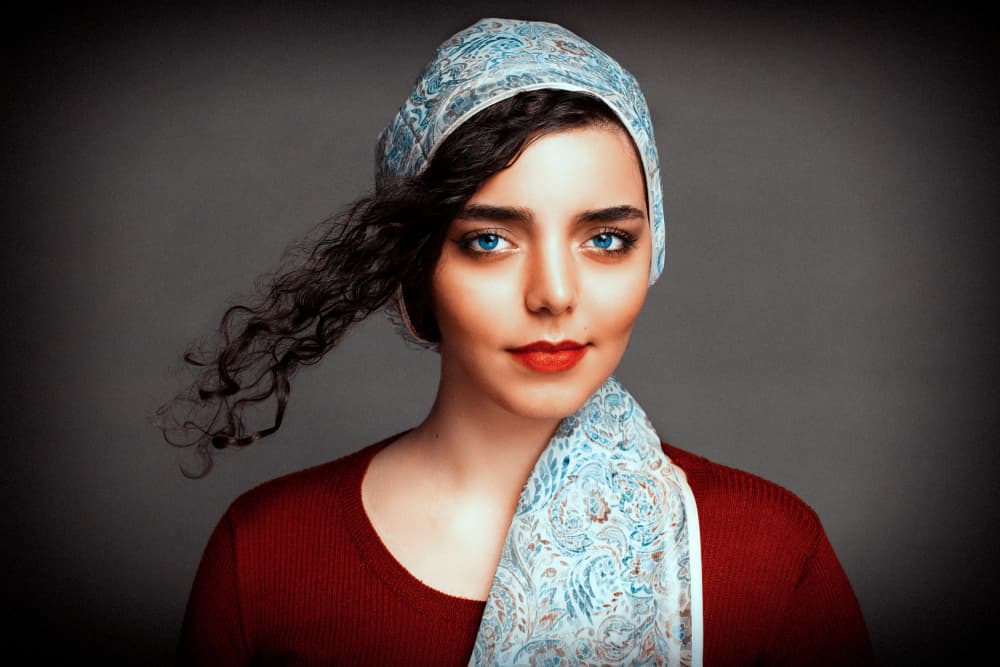 Captivating Blue Gaze by Amir Heydari — canvas wall art