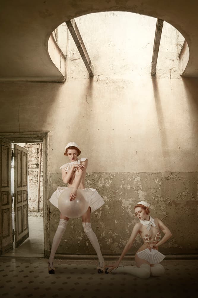 Surreal Ballet Nurses by Christine von Diepenbroek — canvas wall art