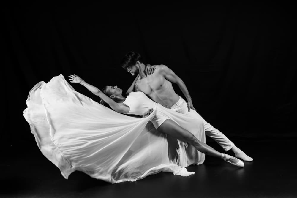 Elegant Dance Embrace by Gila Koller — canvas wall art
