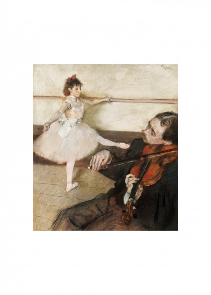 The Dance Lesson No.2 by Edgar Degas — canvas wall art