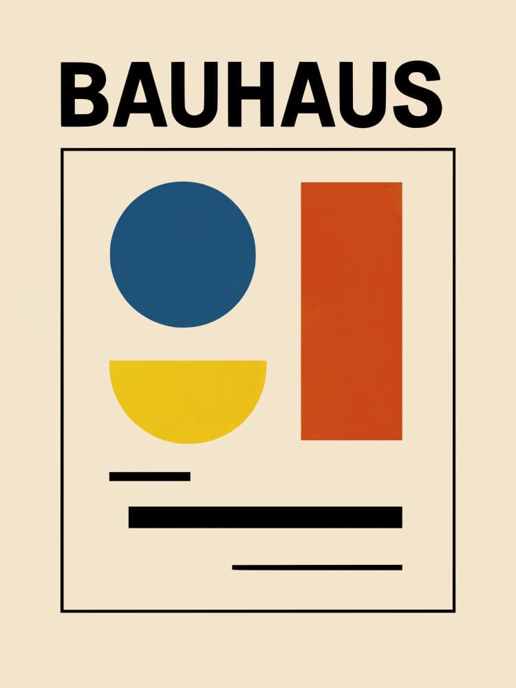 Bauhaus Geometric Shapes by Little Dean — canvas wall art