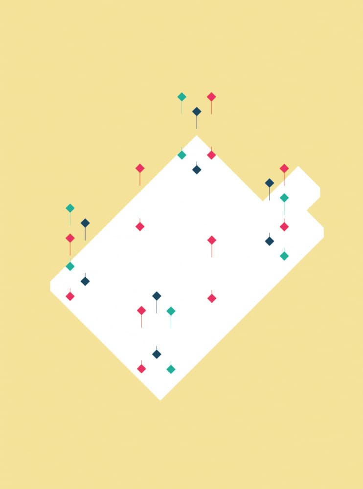 Isometric Diamond Markers by Rafa Mateo — canvas wall art