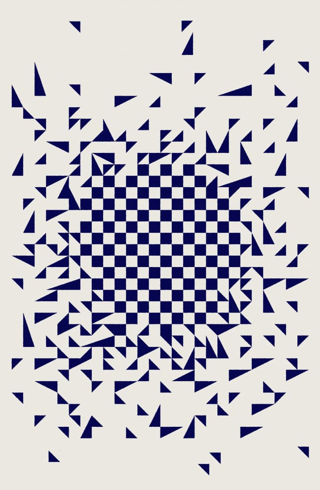 Dynamic Checkerboard Burst by Rafa Mateo — canvas wall art