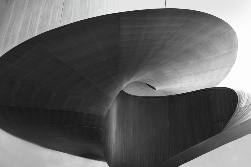 Abstract Curved Architecture by Sonya Liu — canvas wall art