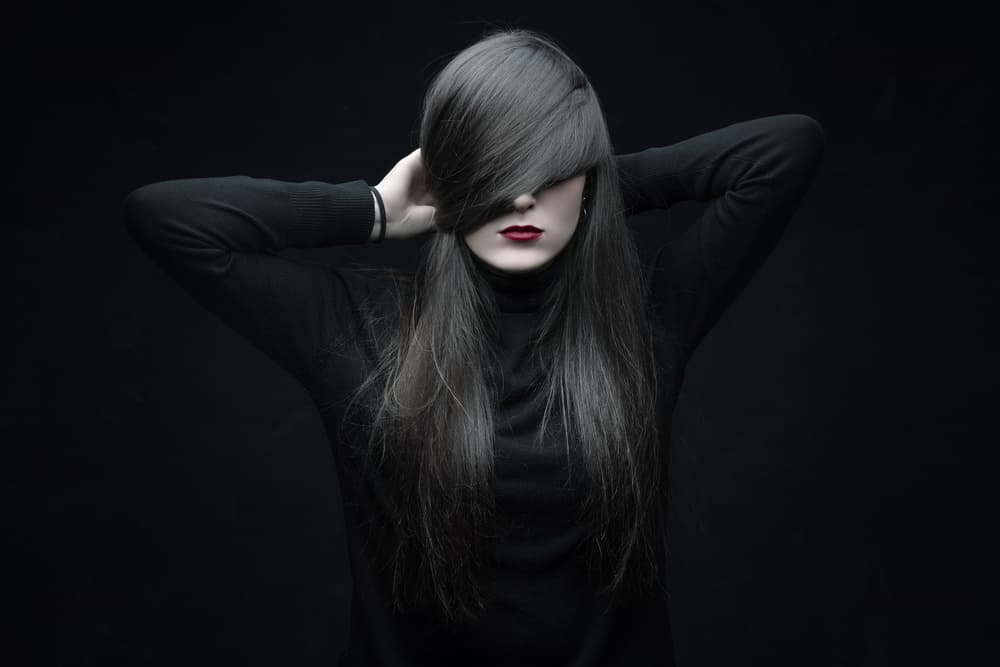 Mysterious Dark Hair by Domenico Petrocca — canvas wall art