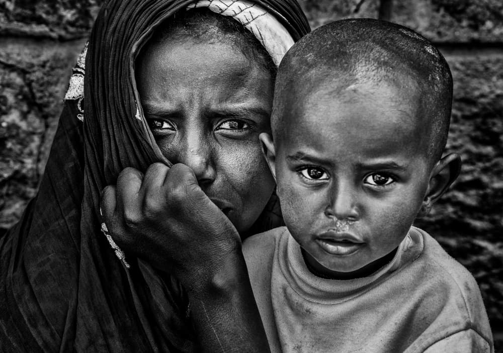 Mother And Child Gaze by Joxe Inazio Kuesta Garmendia — canvas wall art
