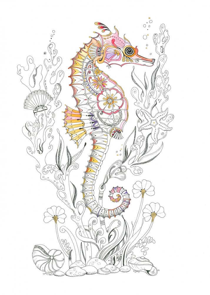 Seahorse Delicate Tints by Isabelle Brent — canvas wall art