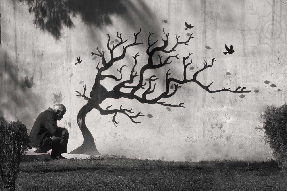 Old Man Quiet Reflection by pphgallery — canvas wall art