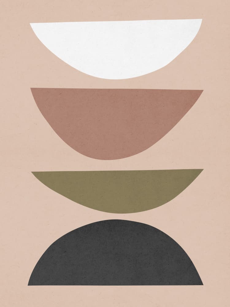 Earthy Geometric Balance by Vitor Costa — canvas wall art