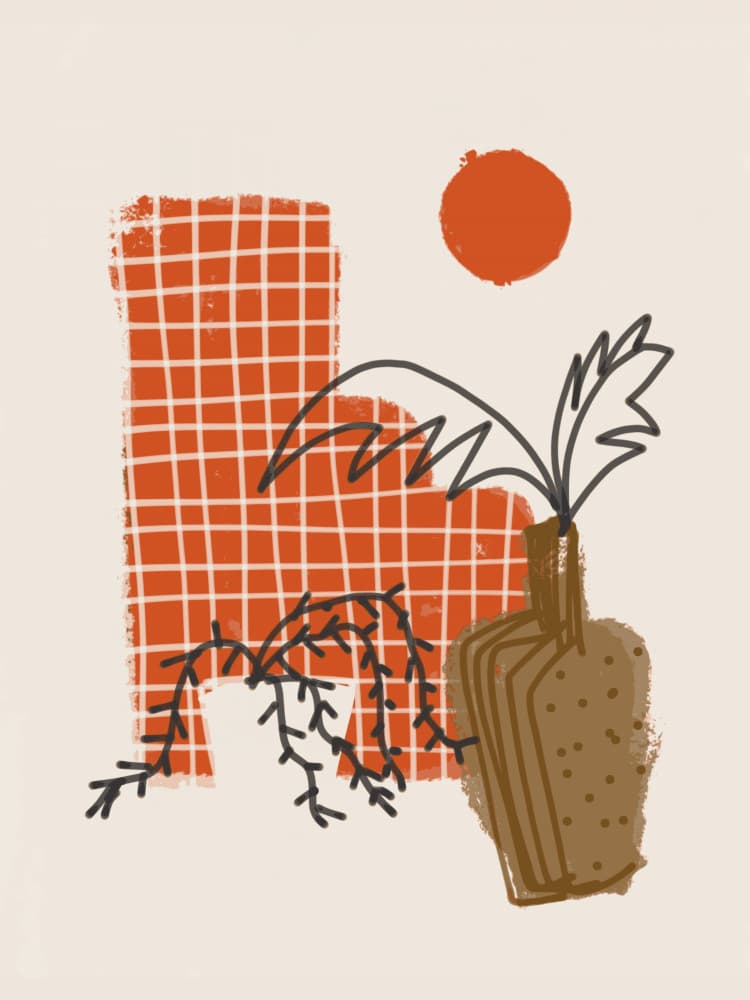 Terracotta Desert Bloom by Little Dean — canvas wall art