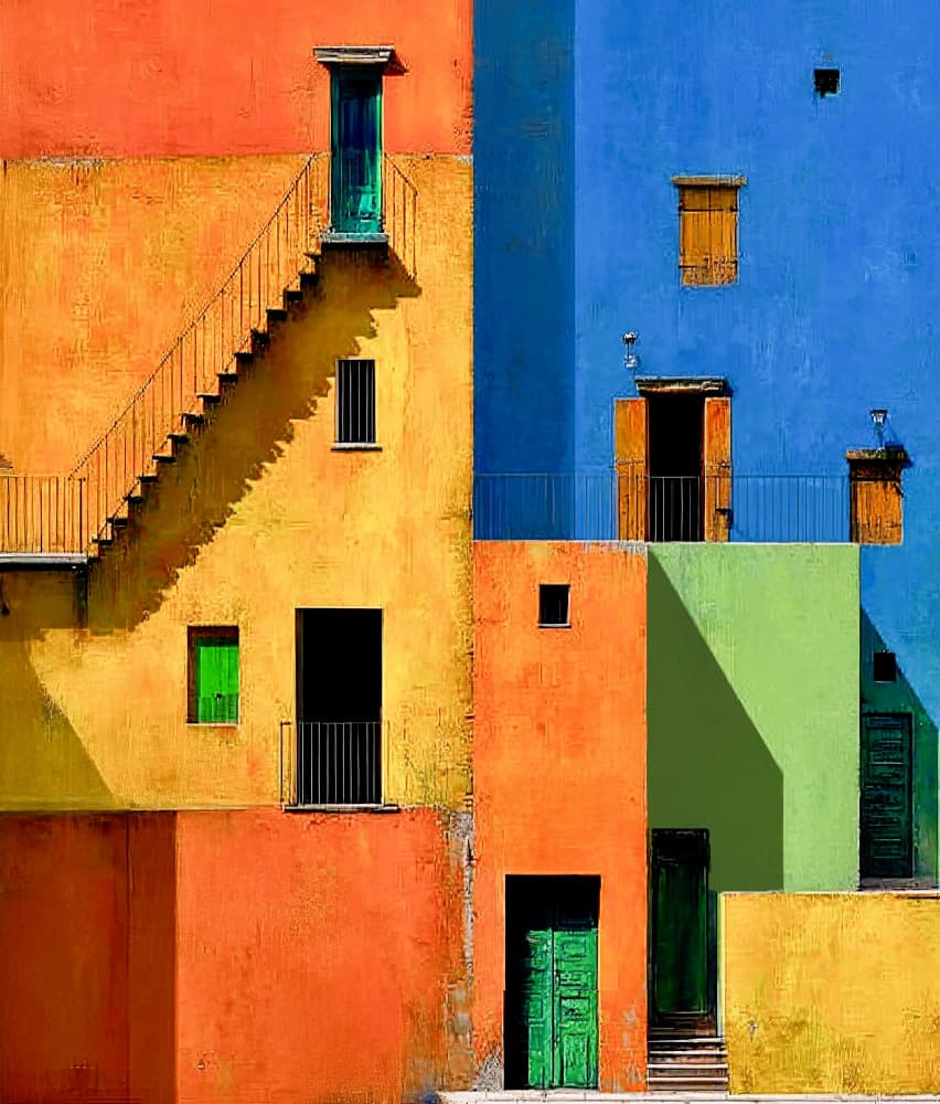 Vibrant Urban Architecture by Arnon Orbach — canvas wall art