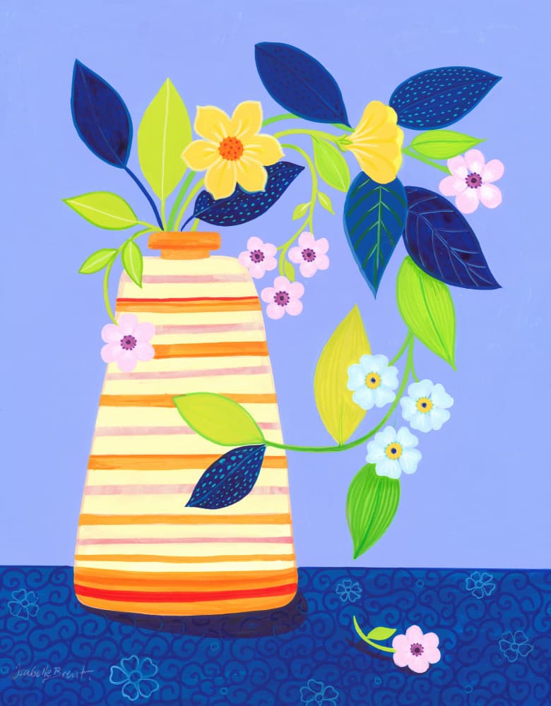 The Striped Vase by Isabelle Brent — canvas wall art