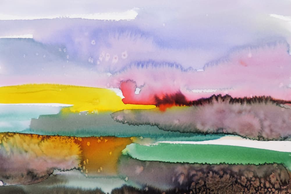 Abstract Sunset Landscape by Sylvie Demers — canvas wall art