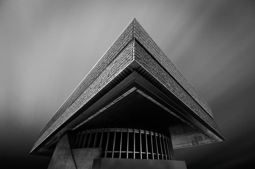 Brutalist City Geometry by Karol Važan — canvas wall art