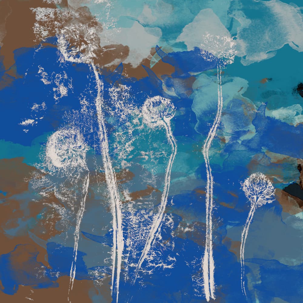 Serene Blue Botanicals by Dina Dankers — canvas wall art