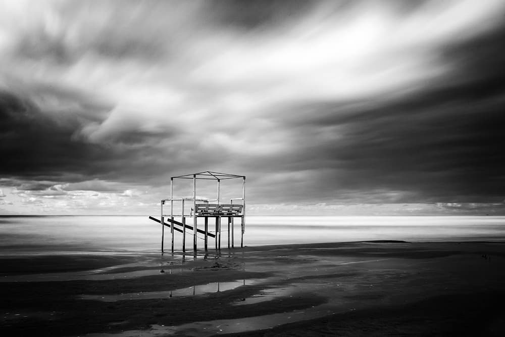 Moody Beach Structure by Massimo Della Latta — canvas wall art