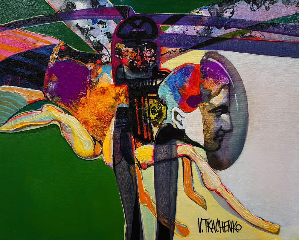 Modern Fragmented Portrait by Victor Tkachenko — canvas wall art