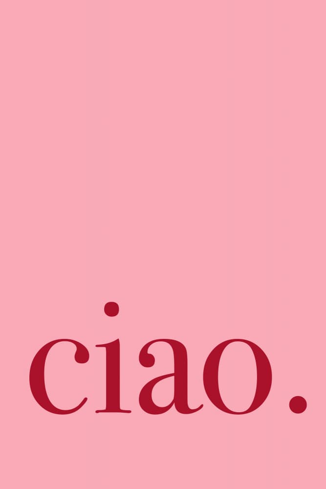 Ciao Pink Message by Talitha McQueen — canvas wall art