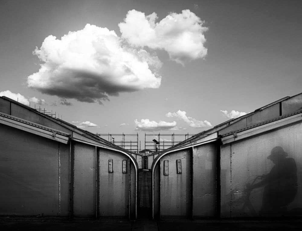 Geometric Urban Sky Shadow by HAN dong hee — canvas wall art