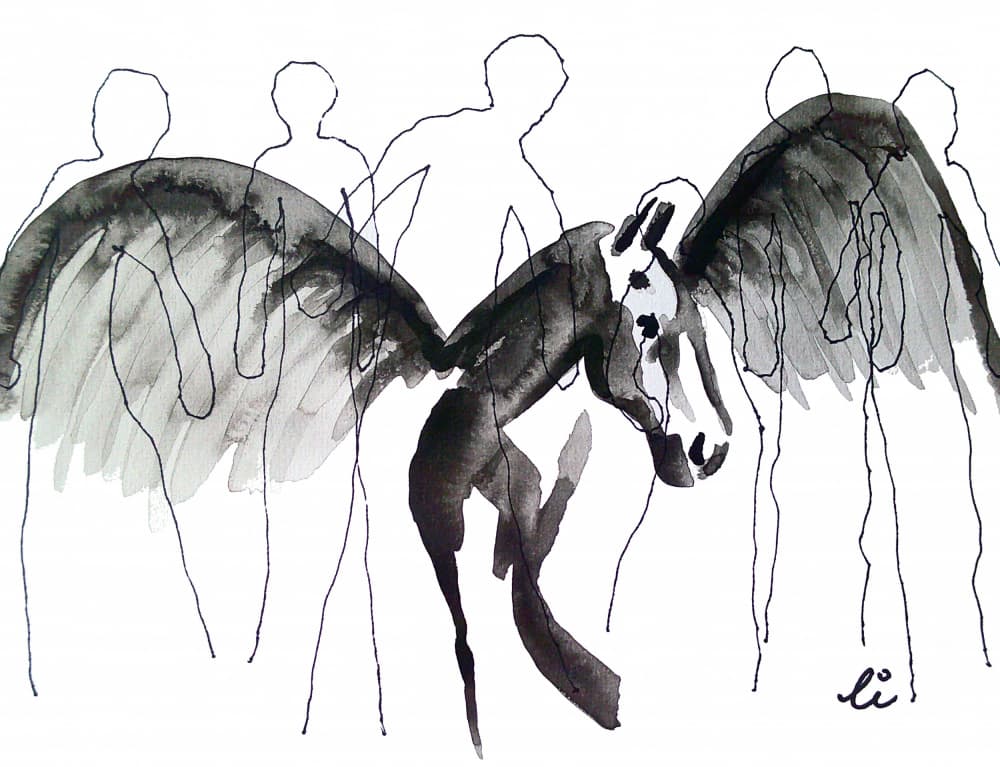 Winged Dream Horse by Li Gessbo — canvas wall art