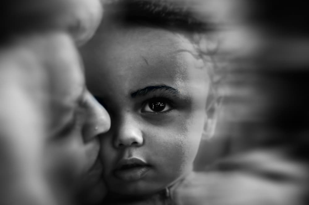 Child's Tender Gaze by Steve Hermann — canvas wall art