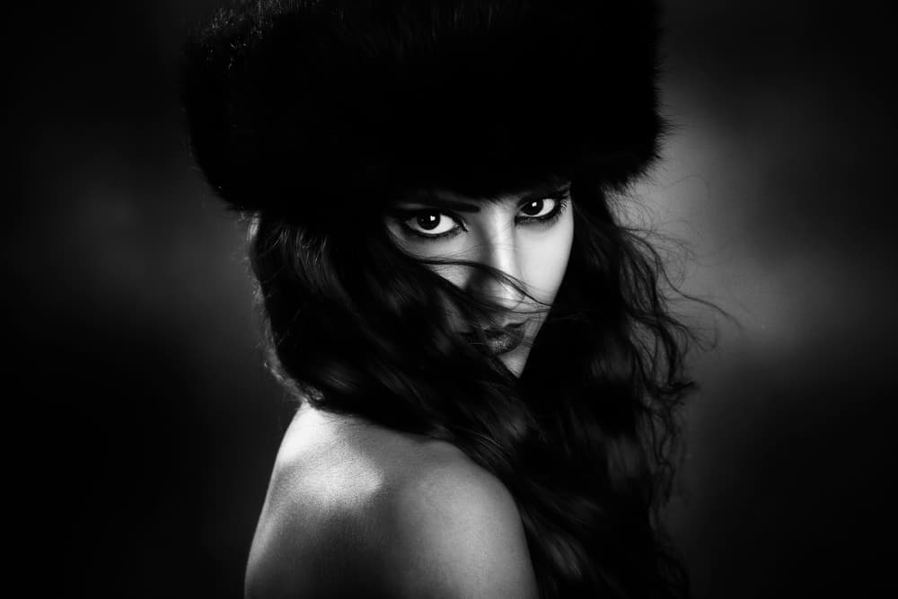 Mysterious Gaze Portrait by Peppe Tambè — canvas wall art