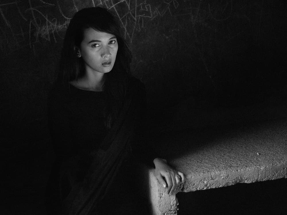 Shadowed Gaze Woman by Teguh Yudhi Winarno — canvas wall art