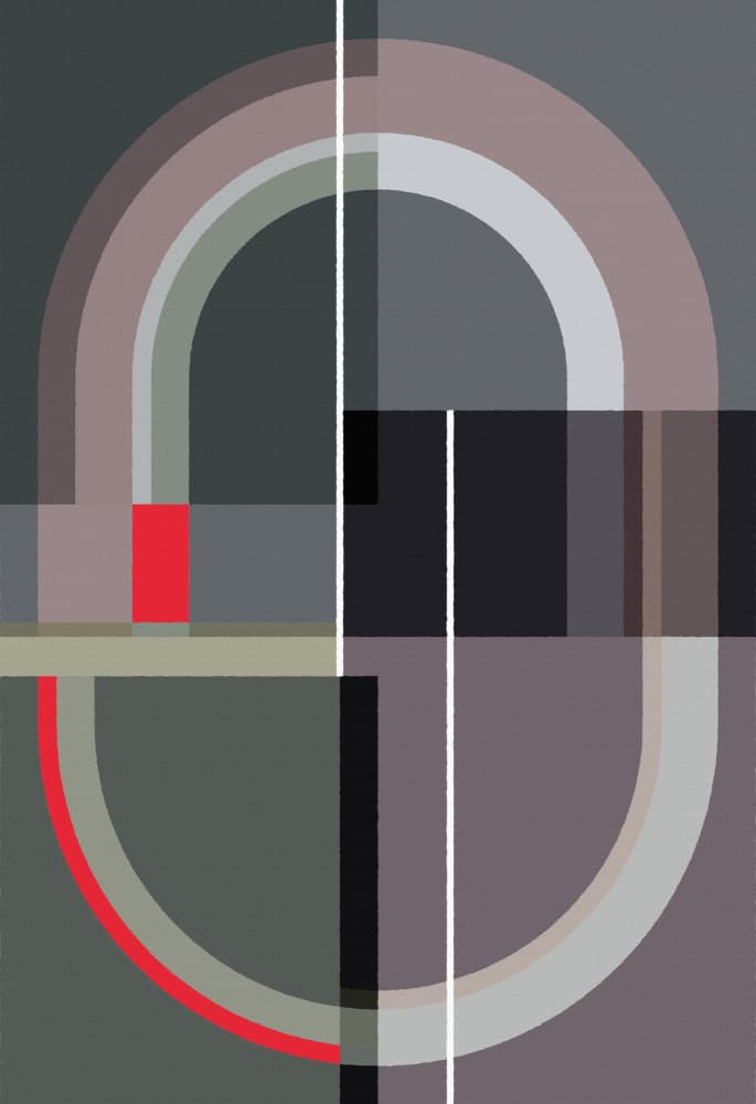 Minimalist Gray Arches by Rafa Mateo — canvas wall art