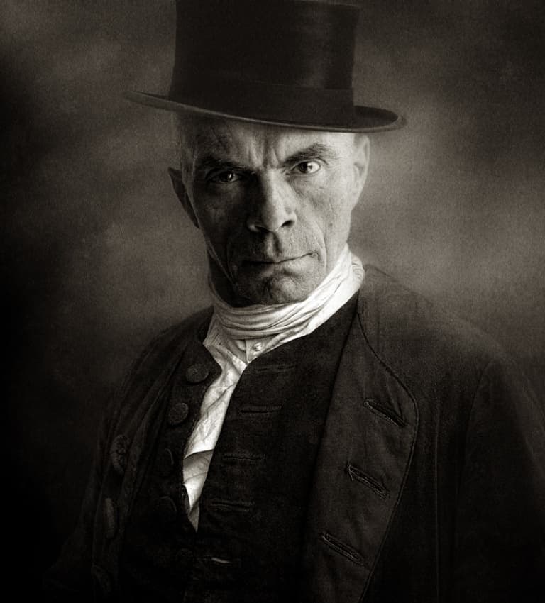 Intense Gentleman Portrait by Svetlana Melik-Nubarova — canvas wall art