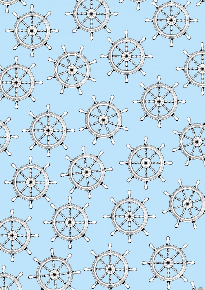 Nautical Ship Wheels by Nicholas — canvas wall art