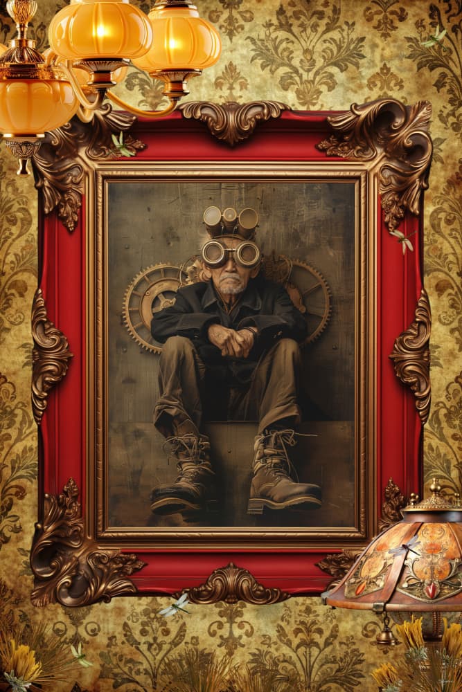 Steampunk Gentleman Portrait by Sue Skellern — canvas wall art