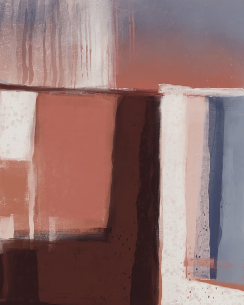 Abstract Color Blocks by MANSI SAXENA — canvas wall art