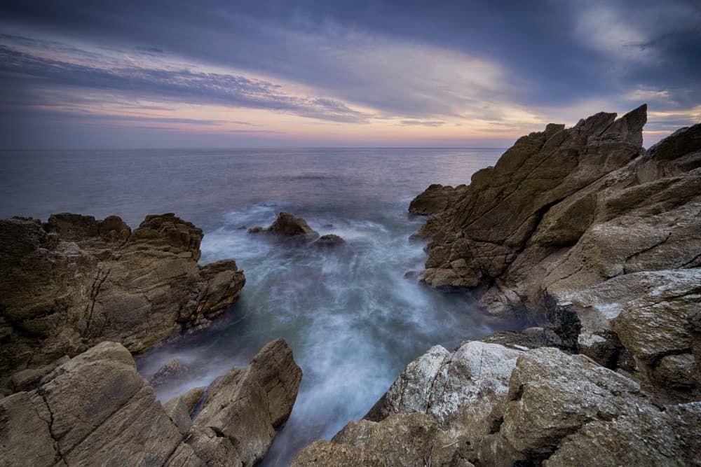 Misty Ocean Rocks by Paolo Bolla — canvas wall art