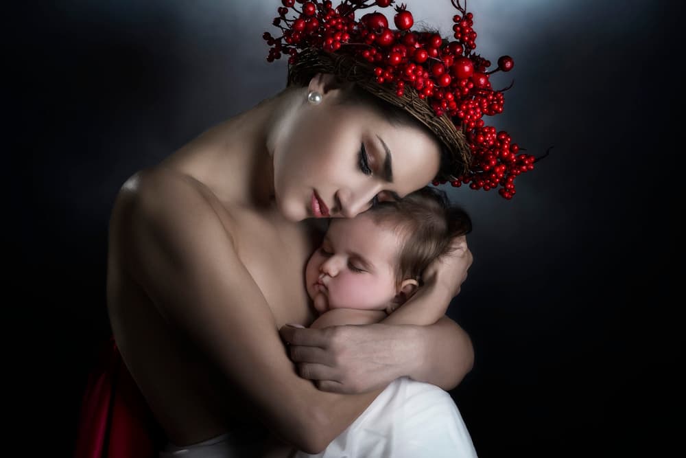 Mother's Tender Embrace by Peppe Tambè — canvas wall art